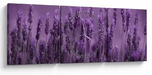 Tablou - Lavanda (cu ceas) (90x30 cm)