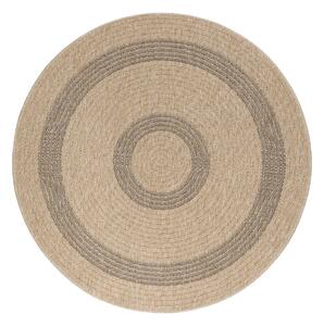 Covor de exterior negru/bej rotund ø 120 cm Comilla – Ayyildiz Carpets