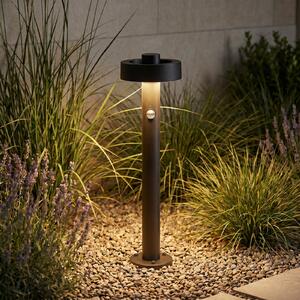 Lucande Bornă luminoasă LED Nirella, 60 cm, negru, CCT, senzor, Negru, Metal, Modern