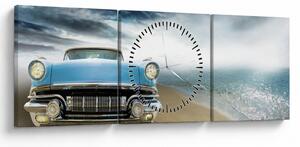Tablou - Cabriolet de epocă (cu ceas) (90x30 cm)