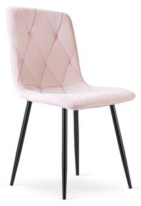 Scaun Bucatarie/Dining Fido Catifea Roz Deschis