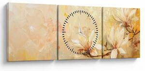 Tablou - Flori (cu ceas) (90x30 cm)
