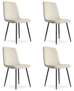 Set 4 Scaune Bucatarie/Dining Raymon Material Textil Bej