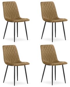 Set 4 Scaune Bucatarie/Dining Clay Catifea Maro