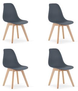 Set 4 Scaune Bucatarie/Dining Kepps Gri Inchis