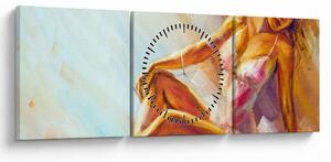 Tablou - Dansatori (cu ceas) (90x30 cm)