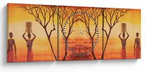 Tablou - Savana africană (cu ceas) (90x30 cm)