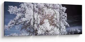 Tablou - Albă ca Zăpada Copac (cu ceas) (90x30 cm)