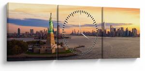 Tablou - Orașul New York (cu ceas) (90x30 cm)