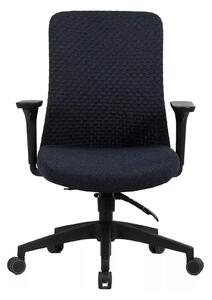 Scaun de birou Q-744, negru, stofa clasica/plasa, 62x50x91/101 cm
