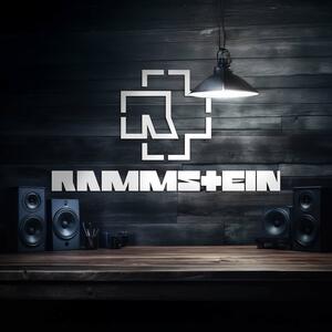 DUBLEZ | Logo autoadeziv din lemn - Rammstein