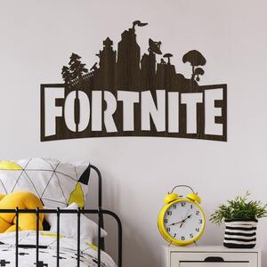 DUBLEZ | Logo din lemn de perete - Fortnite