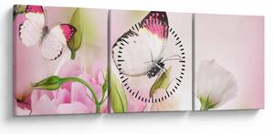 Tablou - Fluturele (cu ceas) (90x30 cm)