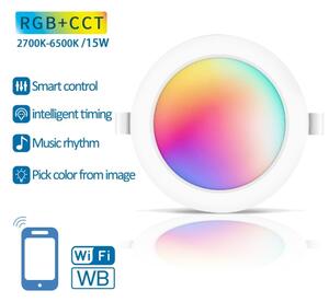 Aigostar -LED RGBW Corp de iluminat încastrat dimabil LED/15W/230V 2700-6500K Wi-Fi