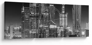 Tablou - Alb și negru New York (cu ceas) (90x30 cm)