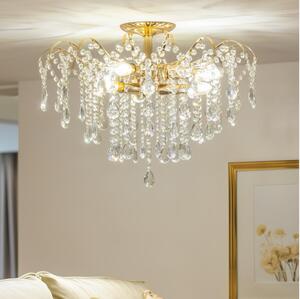 Lustră de cristal aplicată Brilagi CRYSTAL 6xE14/60W/230V auriu