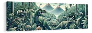 Tablou lumea sălbatică a dinozaurilor