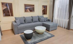 Colțar Extensibil Claudia Mare XXL Bonell Gri - Lemon 12, Interschimbabil
