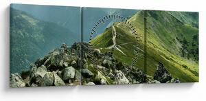 Tablou - Peisaj montan (cu ceas) (90x30 cm)