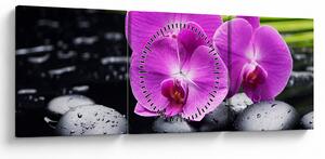 Tablou - Orhidee (cu ceas) (90x30 cm)