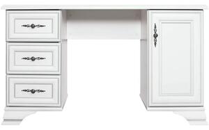 Masa de toaleta fara oglinda IDENTO, alb, PAL/MDF/metal, 121x42x71 cm
