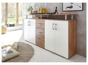 Comoda LIFT, stejar wotan /alb, PAL, 180x38x90 cm