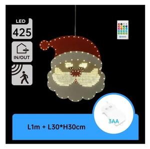 Aigostar - Decorațiune festivă LED Moș Crăciun, 425 LED, alimentare 3x AA, IP44, cu telecomandă, 30 cm