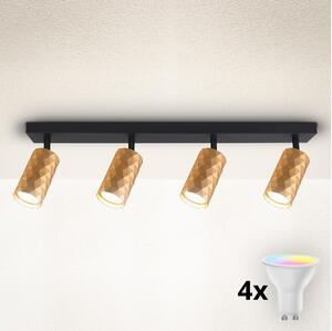 Brilagi - Spot LED RGBW dimabil SELE DIAMANT 4xGU10/4,8W/230V auriu