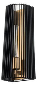 Quintiesse QN-LINARA1-BK - Aplică de perete LINARA 1xE27/60W/230V negru/auriu