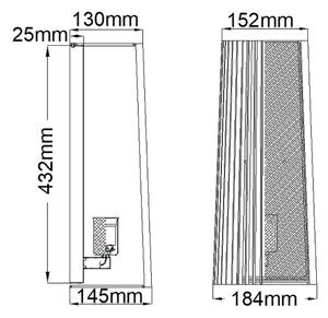 Quintiesse QN-LINARA1-BK - Aplică de perete LINARA 1xE27/60W/230V negru/auriu