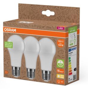 Set 3x bec LED din plastic reciclat A100 E27/14W/230V 2700K - Osram