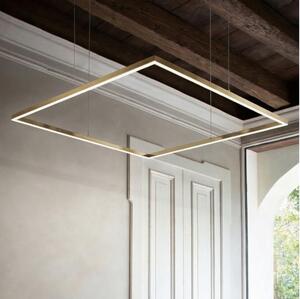 Ideal Lux - Lustră LED suspendată pe cablu ORACLE SLIM LED/33W/230V CRI 90 50x50 cm, finisaj auriu