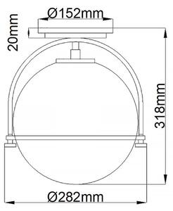 Quintiesse QN-SOMERSET-F-O-HB - Plafonieră SOMERSET 1xE27/60W/230V aurie