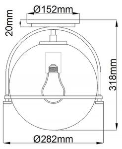 Plafonieră SOMERSET Quintiesse QN-SOMERSET-F-C-HB, 1xE27/60W/230V, aurie
