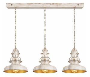Brilagi - Candelabru suspendat pe lanț PYRONIC 3xE27/40W/230V, crem cu patină