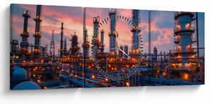 Tablou - Instalație industrială (cu ceas) (90x30 cm)