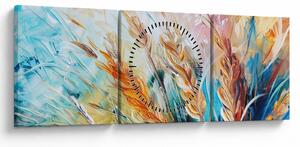 Tablou - Grâu, abstracție (cu ceas) (90x30 cm)