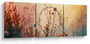 Tablou - Flori sălbatice (cu ceas) (90x30 cm)