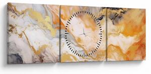Tablou - Fond marmorat (cu ceas) (90x30 cm)