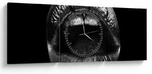 Tablou - Buze lucioase (cu ceas) (90x30 cm)