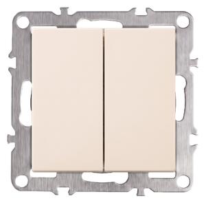 Întrerupător Dublu OSTE JNH007-W BEIGE