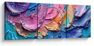 Tablou - Pictură în ulei (cu ceas) (90x30 cm)