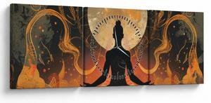 Tablou - Meditație (cu ceas) (90x30 cm)