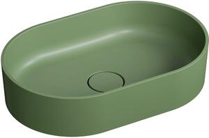 Omnires Ovo M+ lavoar 55x36 cm oval de blat verde OVOUNOL