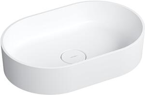 Omnires Ovo M+ lavoar 55x36 cm ovale de blat alb mat OVOUNBM