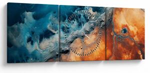Tablou - Apă și foc (cu ceas) (90x30 cm)