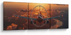 Tablou - Avion de transport (cu ceas) (90x30 cm)