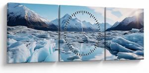 Tablou - Formațiuni glaciare (cu ceas) (90x30 cm)