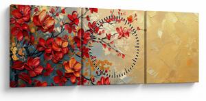 Tablou - Copac înflorit (cu ceas) (90x30 cm)