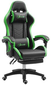 Vinsetto Scaun Gaming cu Înălțime Reglabilă, Scaun Gaming Ergonomic cu Spătar Rabatabil, 65x65x121-129 cm, Negru | Aosom Romania